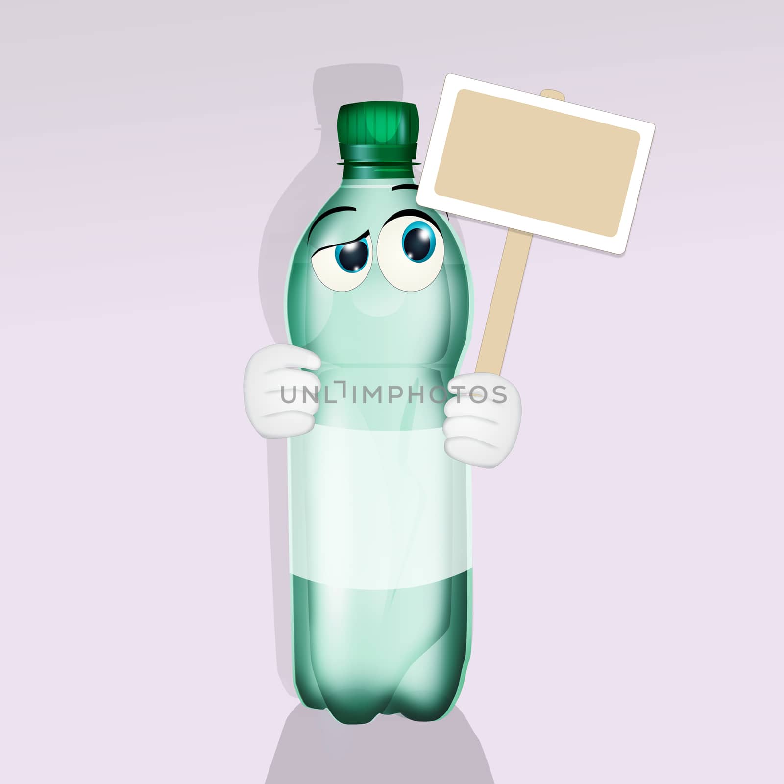 illustration of funny plastic bottle