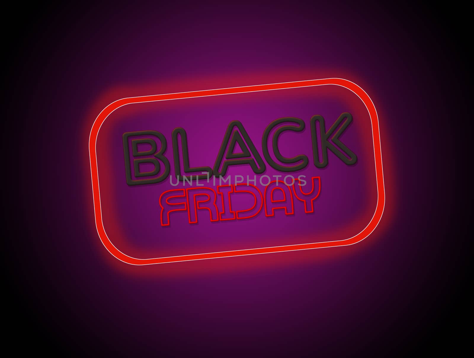 illustration of black friday banner on the wall