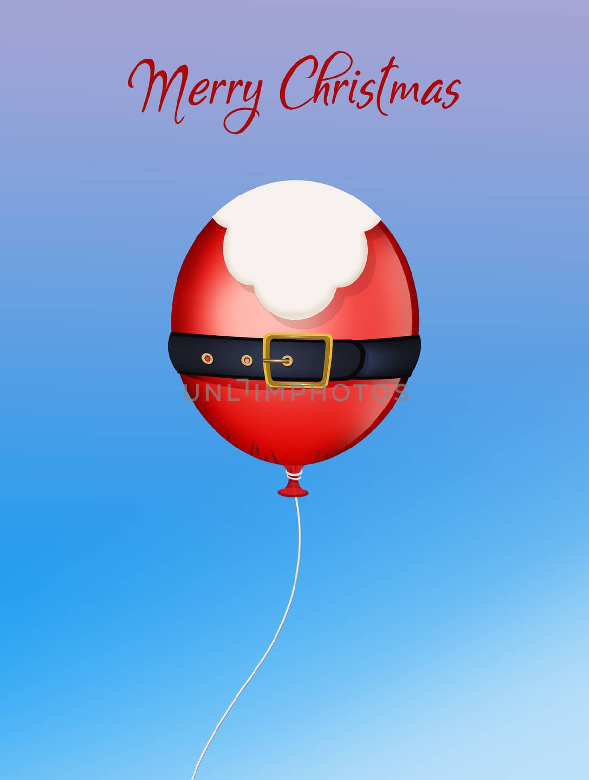 Santa Claus balloon in the sky by adrenalina