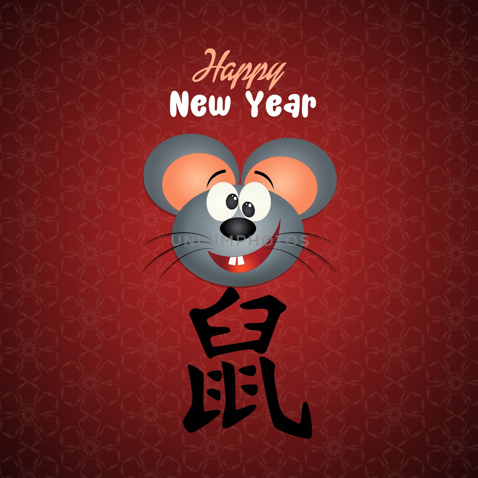 illustration of year of the rat