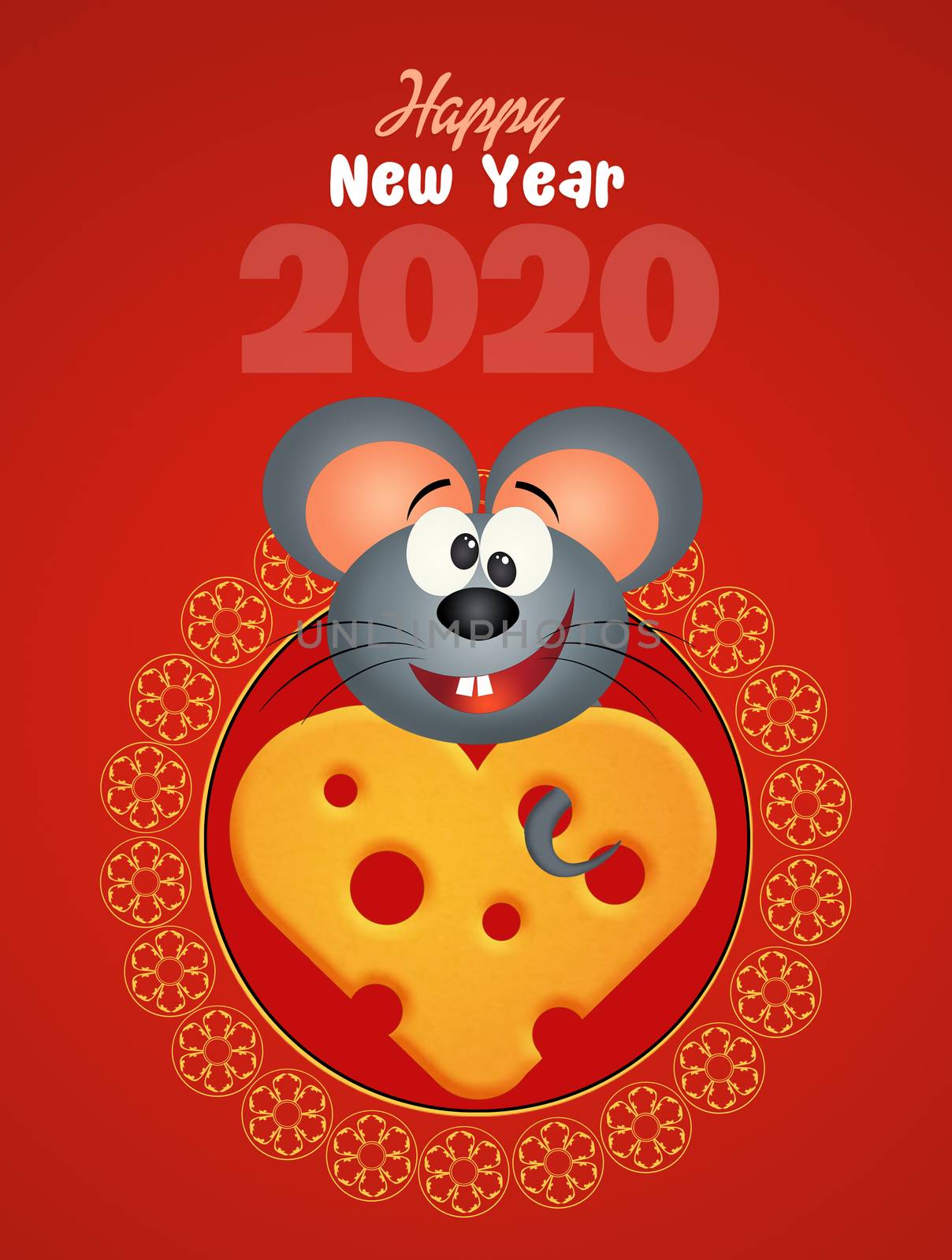 illustration of Chinese Year of the rat