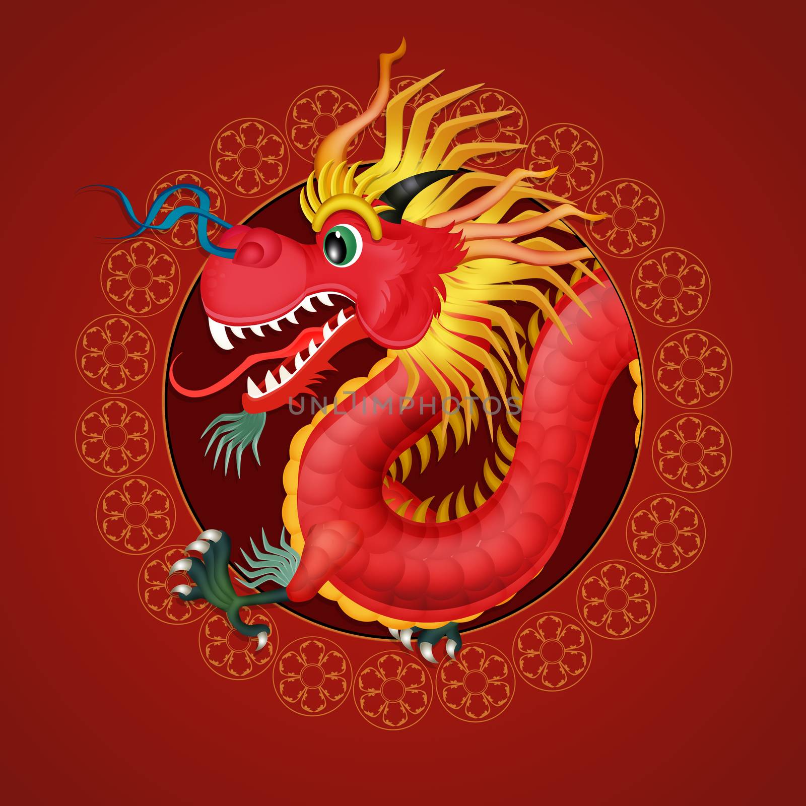 dragon icon for horoscope Chinese by adrenalina