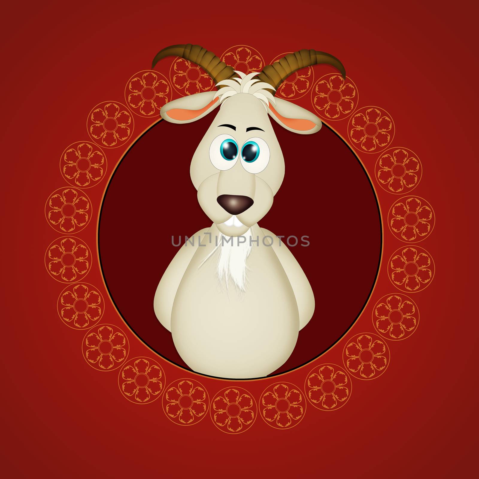 goat icon for horoscope Chinese by adrenalina