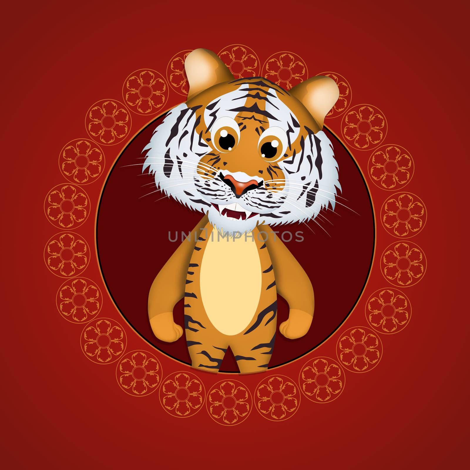 tiger icon for horoscope Chinese by adrenalina