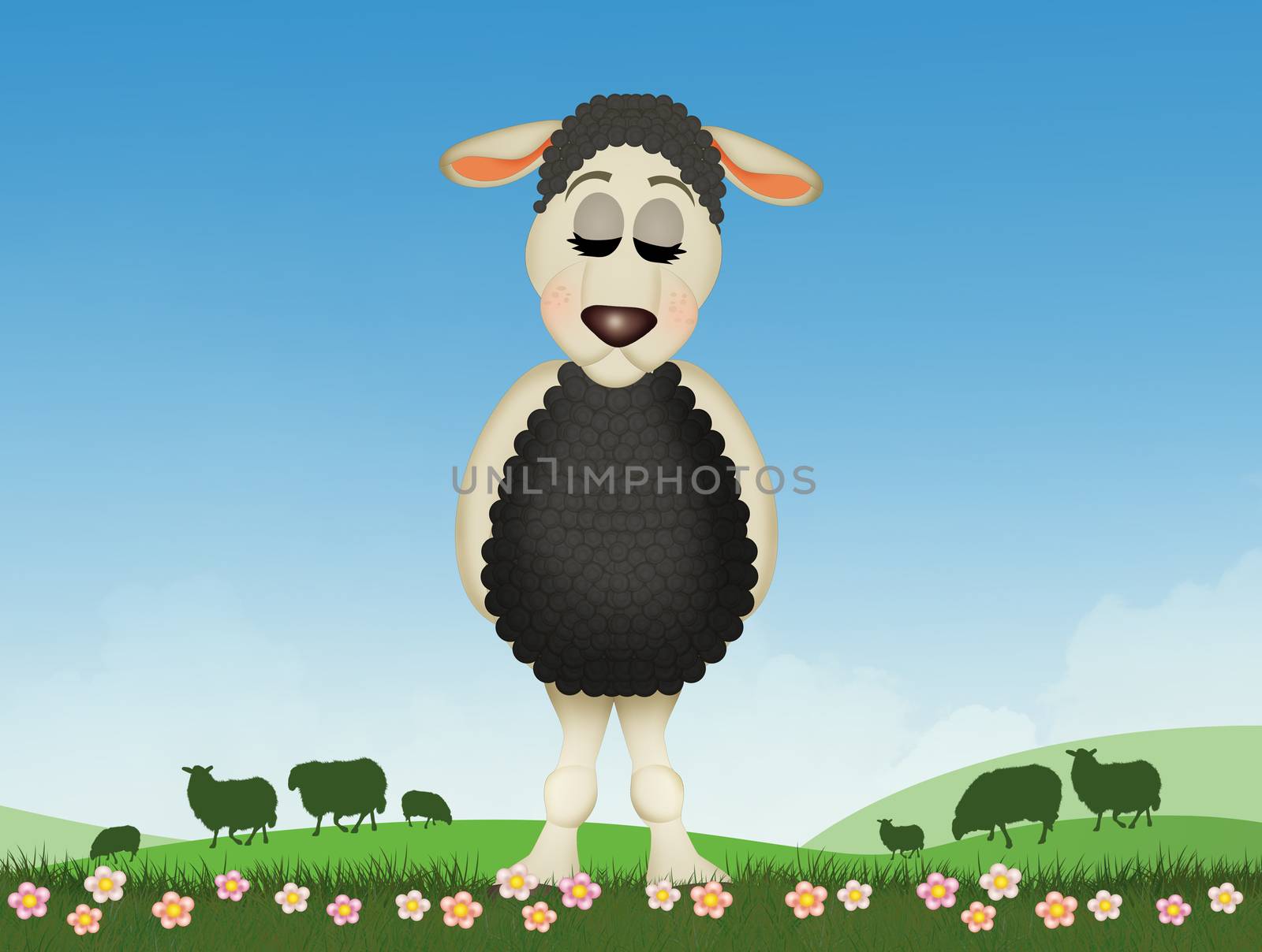 illustration of black sheep by adrenalina