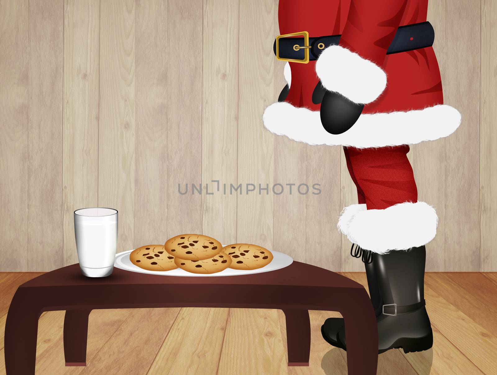 biscuits and milk for Santa Claus by adrenalina