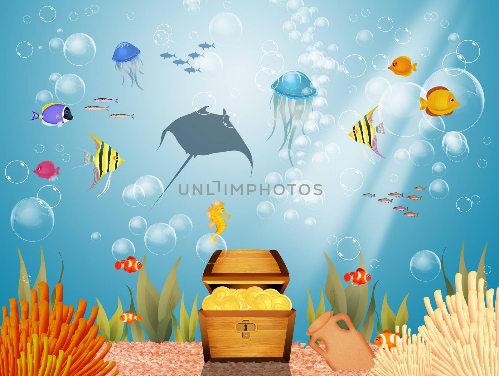 illustration of seabed by adrenalina