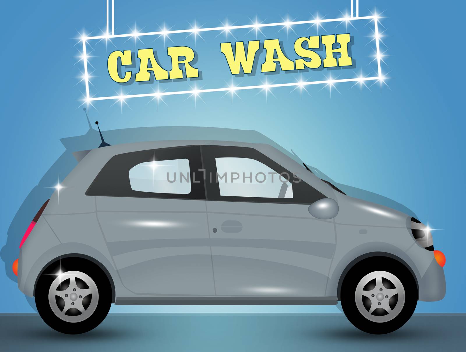 illustration of car wash by adrenalina