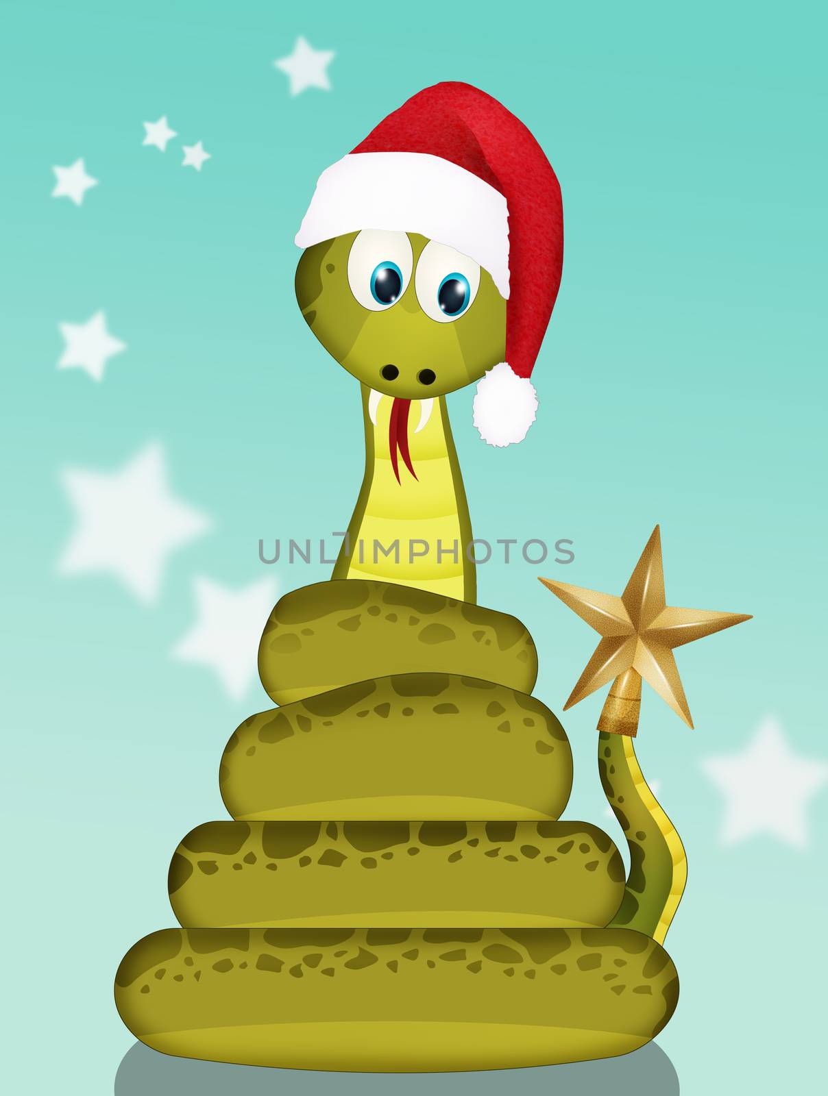 snake shape Christmas tree by adrenalina