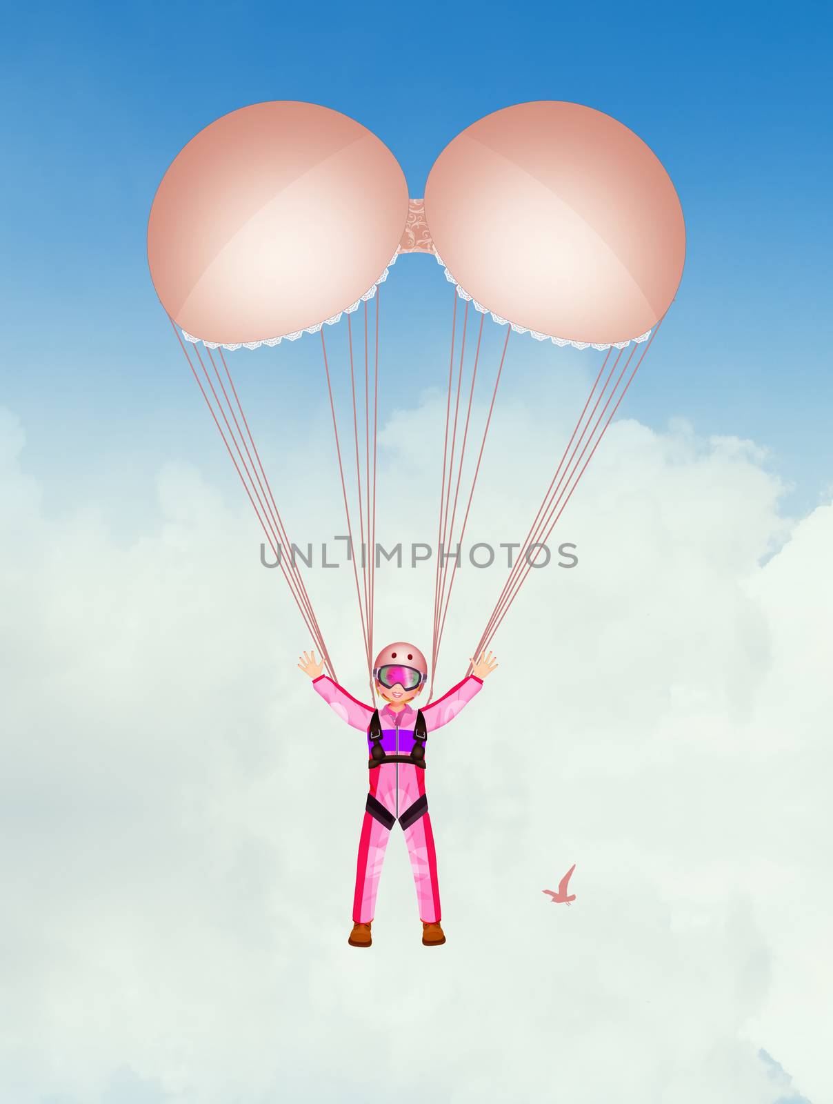 bra in the shape of a parachute by adrenalina