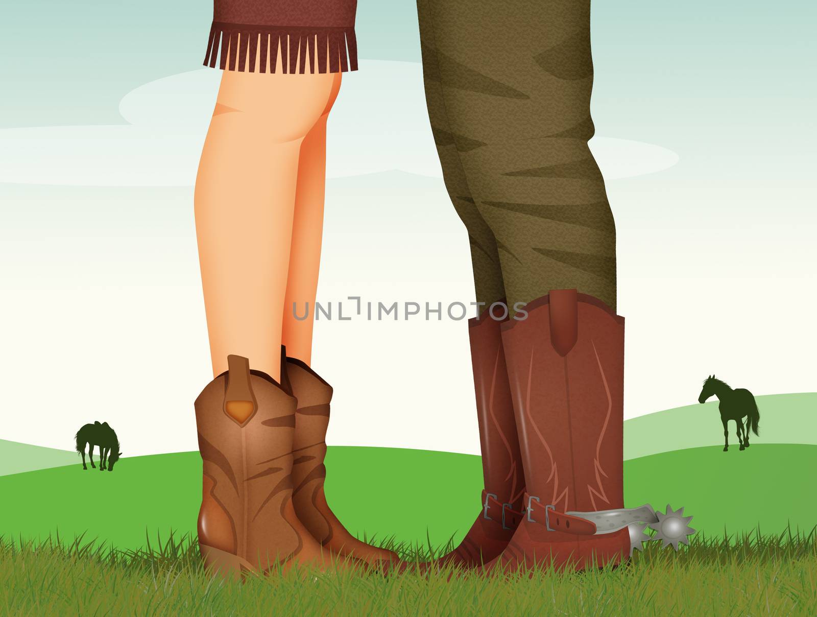 couple with cowboy boots by adrenalina