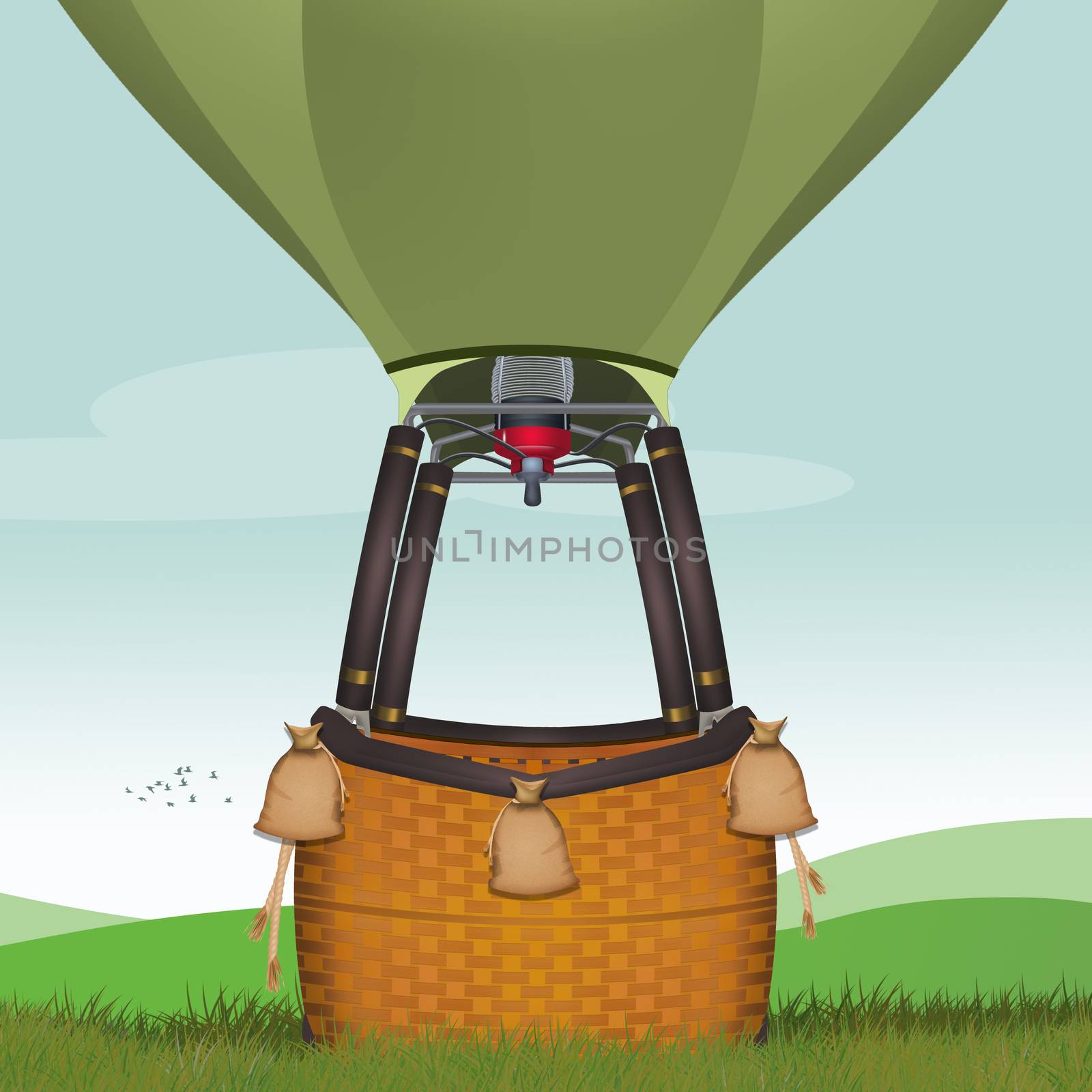 illustration of hot air balloon