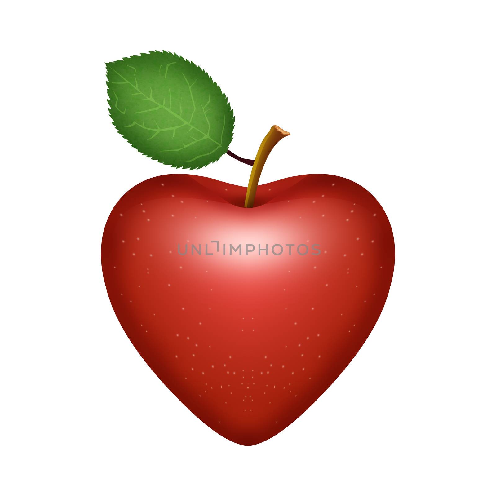 apple in the shape of a heart by adrenalina