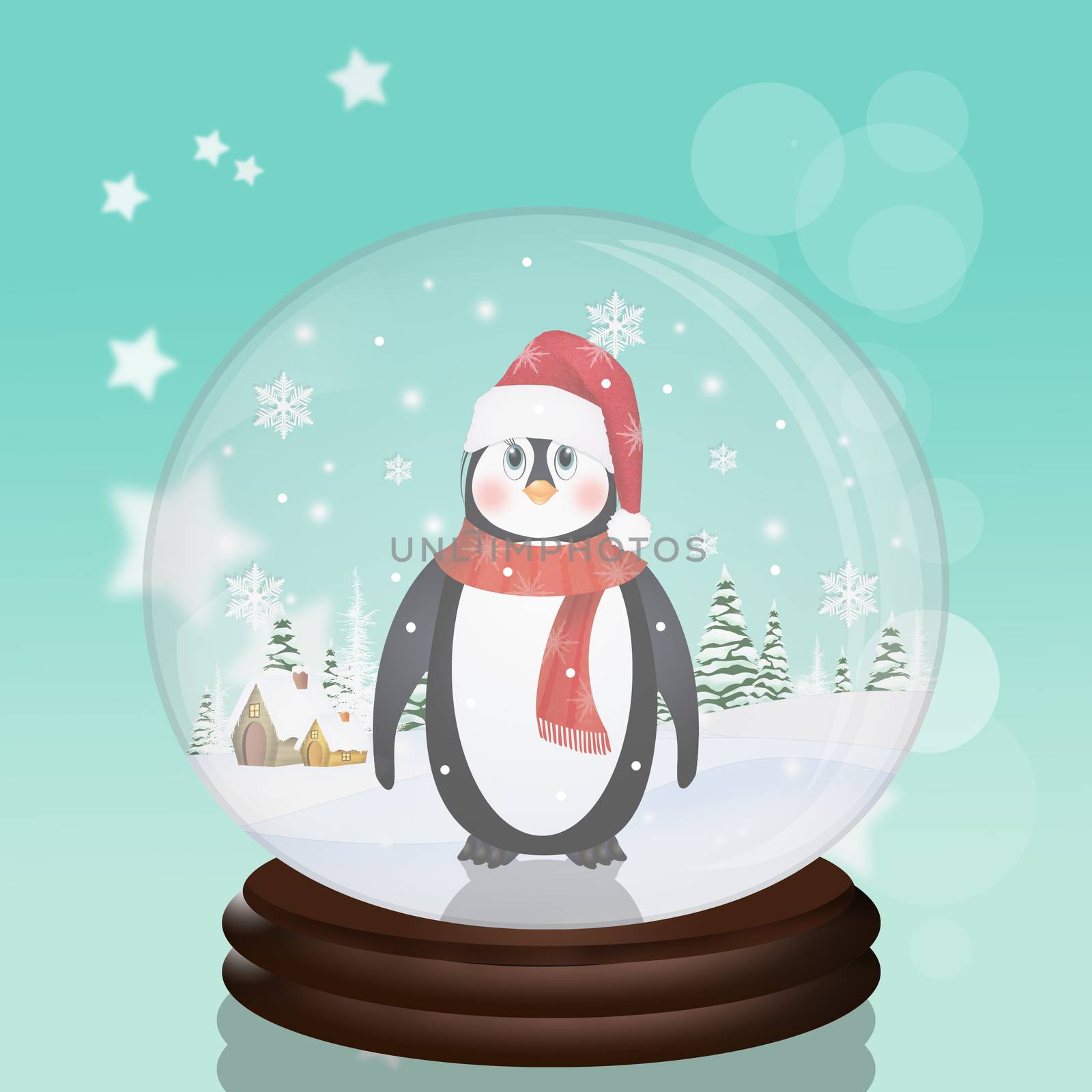 illustration of crystal ball for Christmas