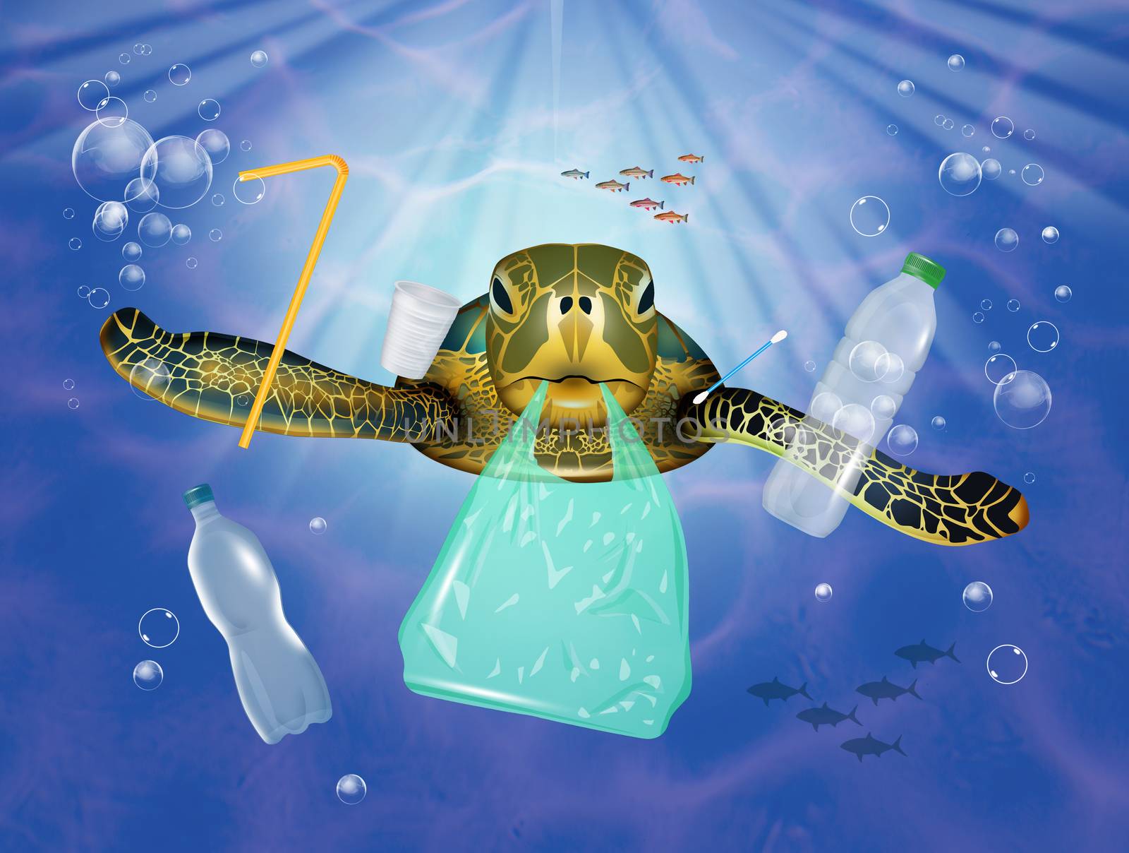 illustration of Stop Plastic Pollution