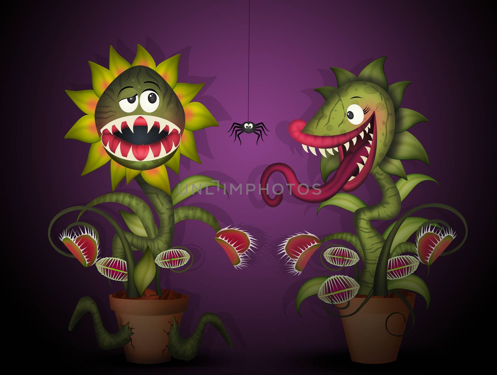 carnivorous plants in the darkness by adrenalina