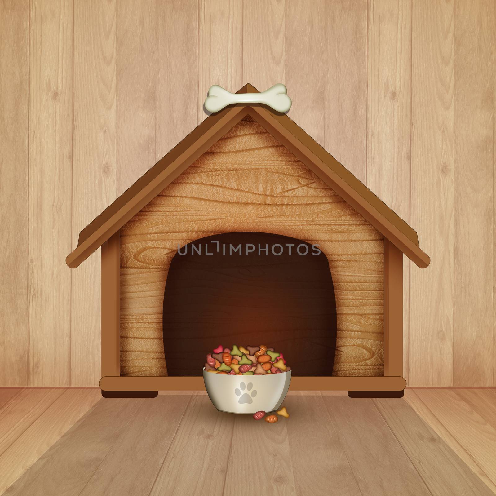 illustration of dog kennel by adrenalina