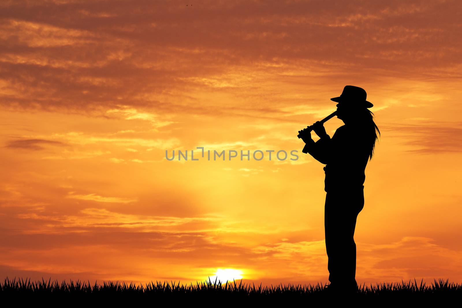 Peruvian man at sunset by adrenalina