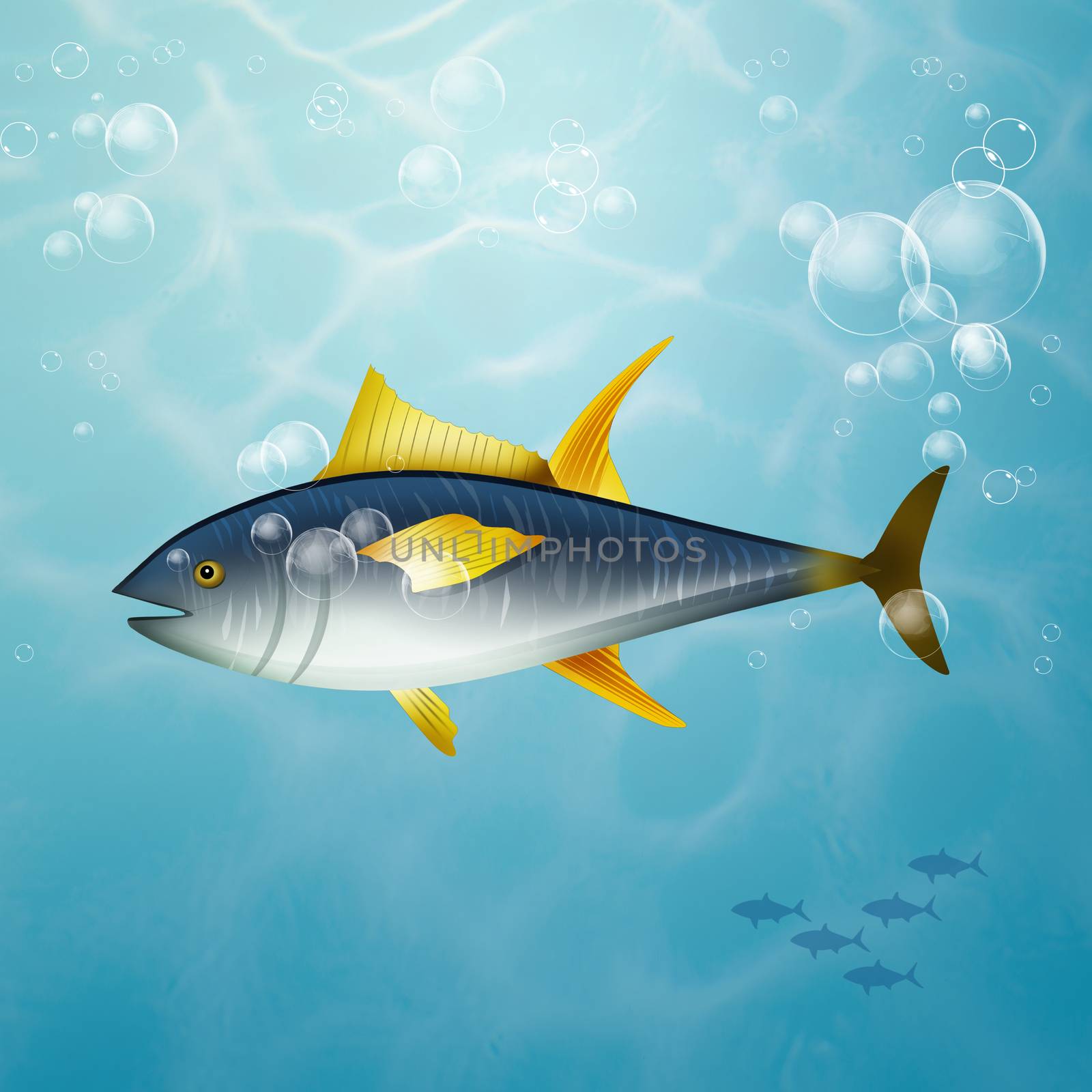 illustration of tuna by adrenalina