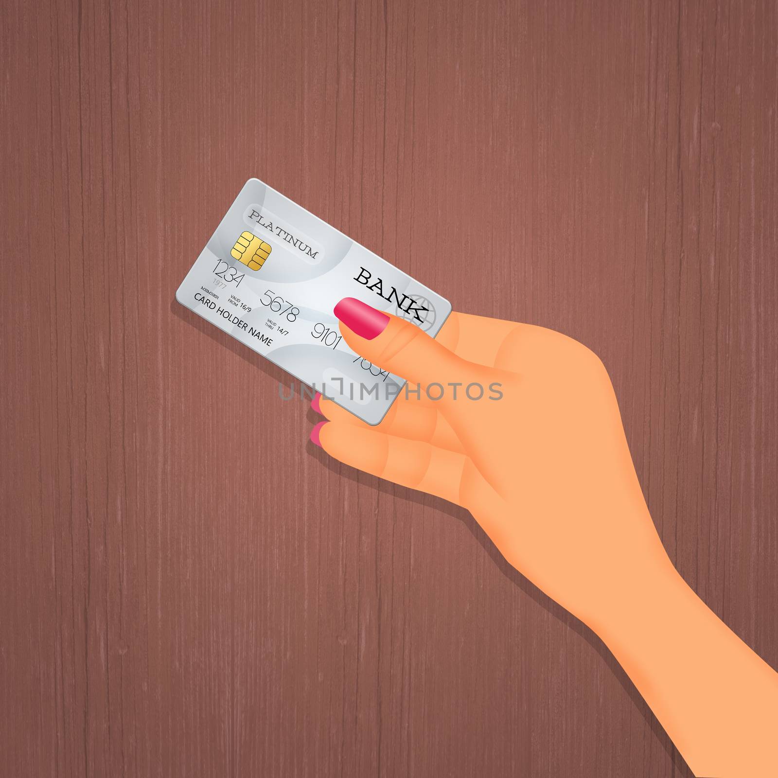 illustration of credit card by adrenalina