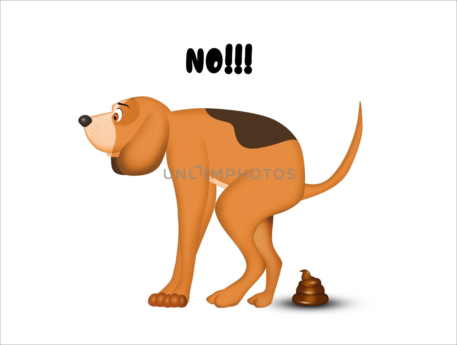 illustration of please collect the poop of your dog