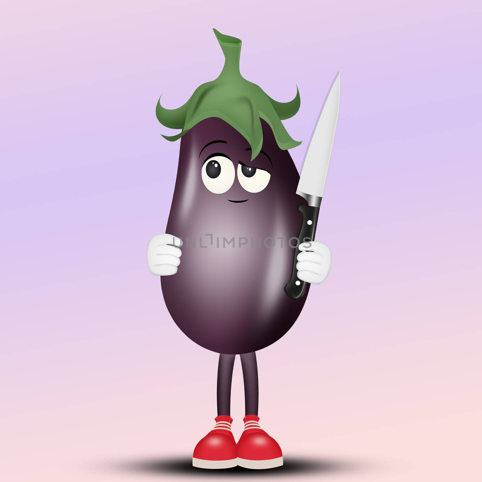 illustration of nice eggplant by adrenalina