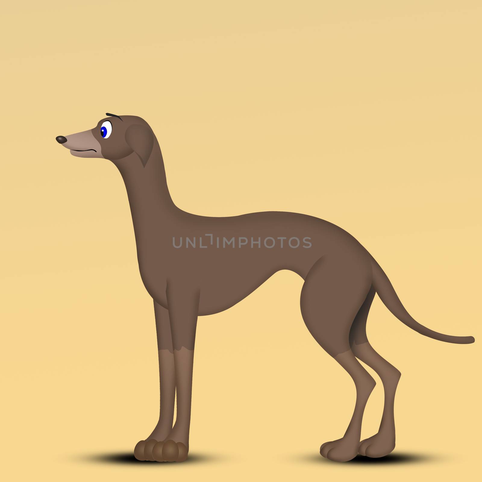 illustration of greyhound dog by adrenalina