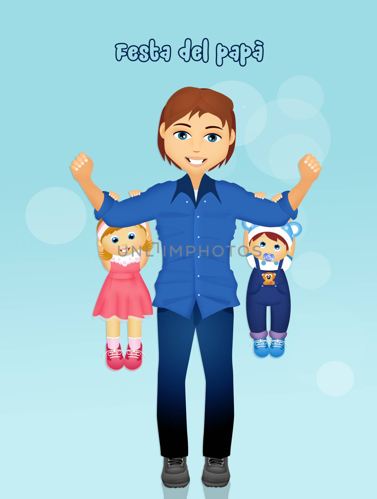 illustration of happy fathers day