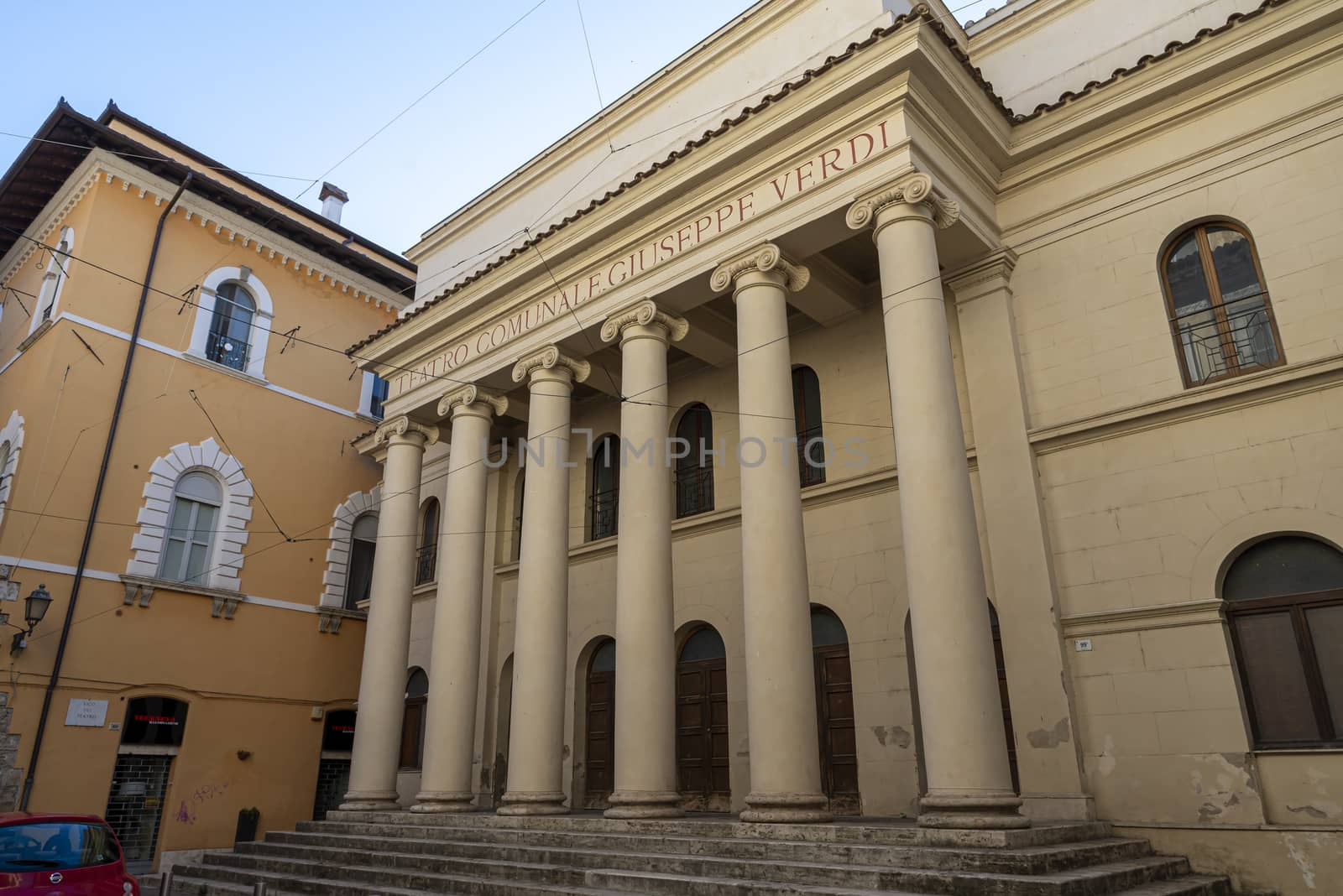 terni,italy august 21 2020:Verdi Theater in corso vecchio in the center of Terni