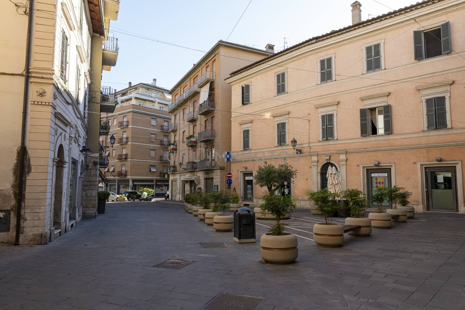 terni,italy august 21 2020:Beginning of via Corso, the old historical part of Terni
