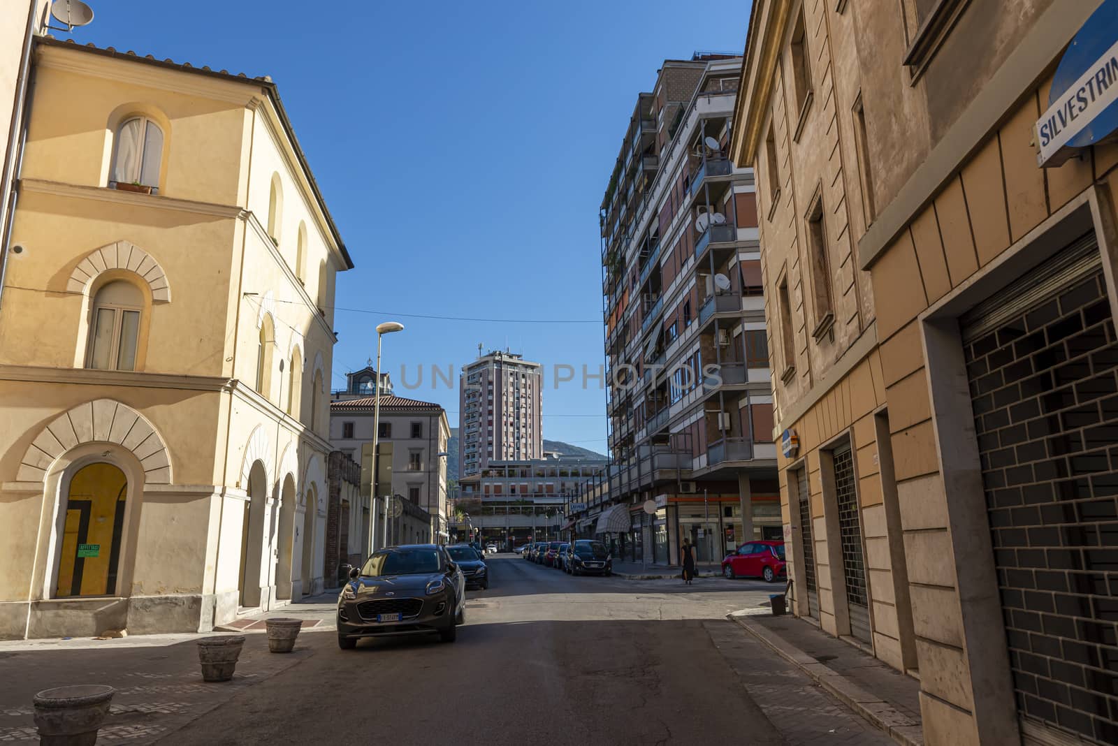 terni,italy august 21 2020:Via course vecchio Direction Piazza Valnerina in Terni