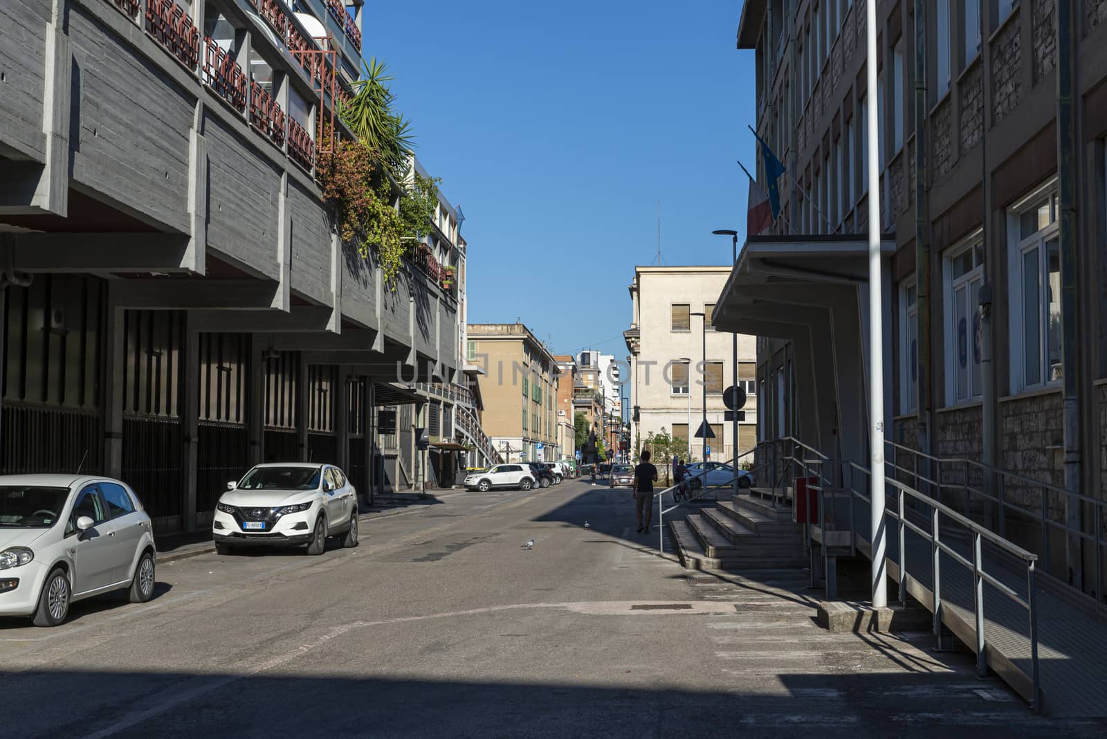 terni,italy august 21 2020:Via Aurelio Saffi near square Valnerina in Terni