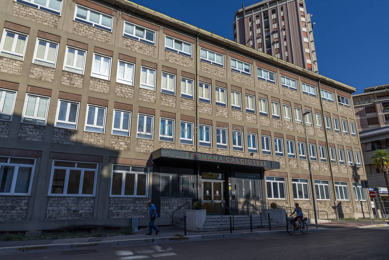 terni,italy august 21 2020:Ternana football club building in terni