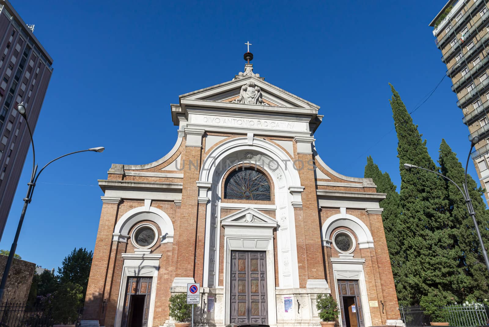 terni,italy august 21 2020:Church of Sant'Antonio in via Curio Dentato in Terni