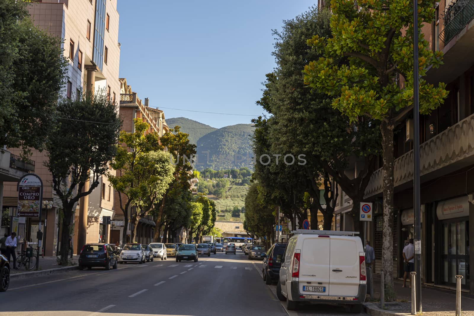 terni,italy august 21 2020:street of Terni center station