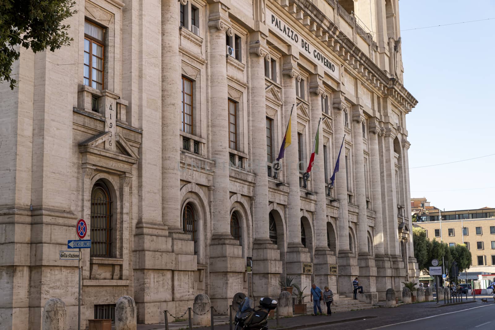 terni,italy august 21 2020:Prefecture of Terni in street of station in Terni