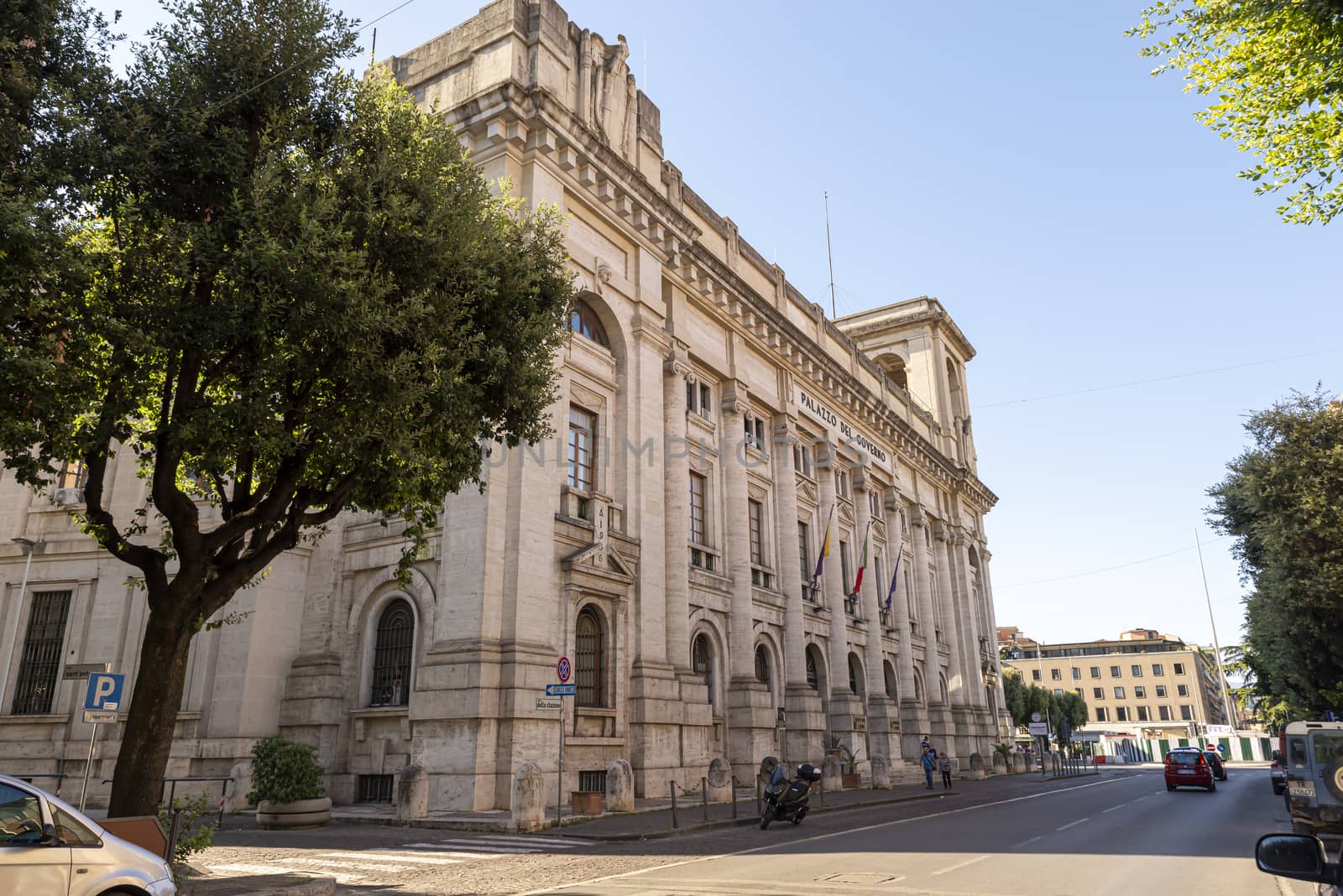 terni,italy august 21 2020:Prefecture of Terni in street of station in Terni