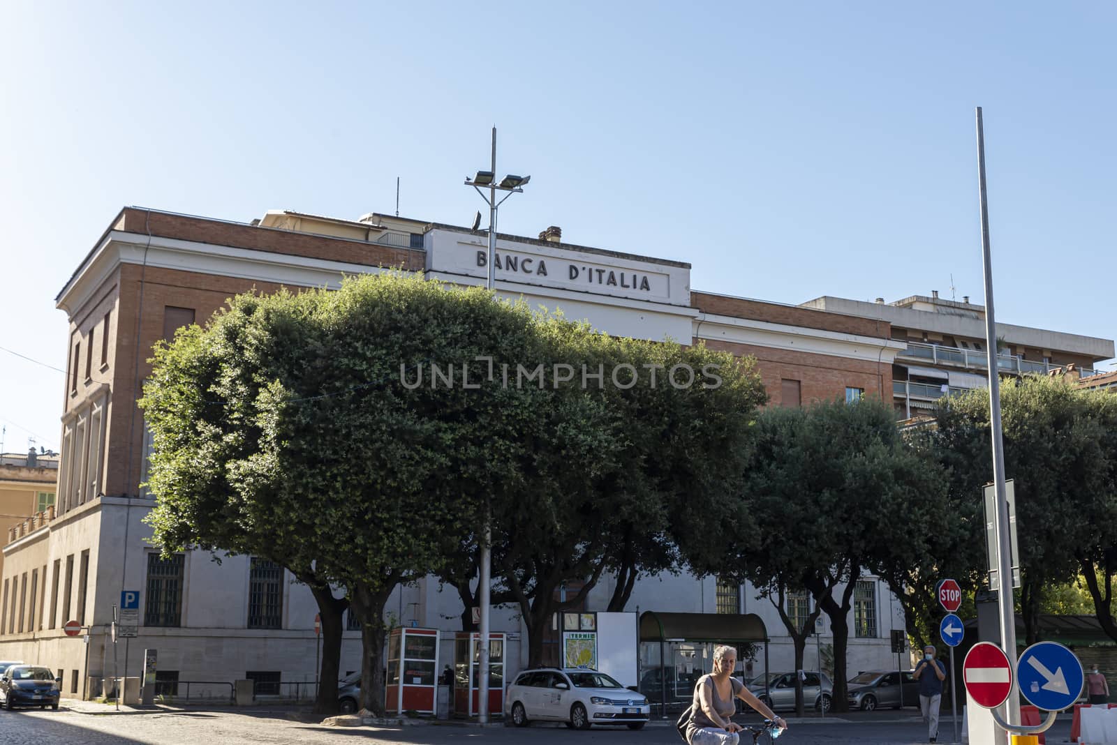 terni,italy august 21 2020:Bank of Italy in Cornelio Tacito square in Terni