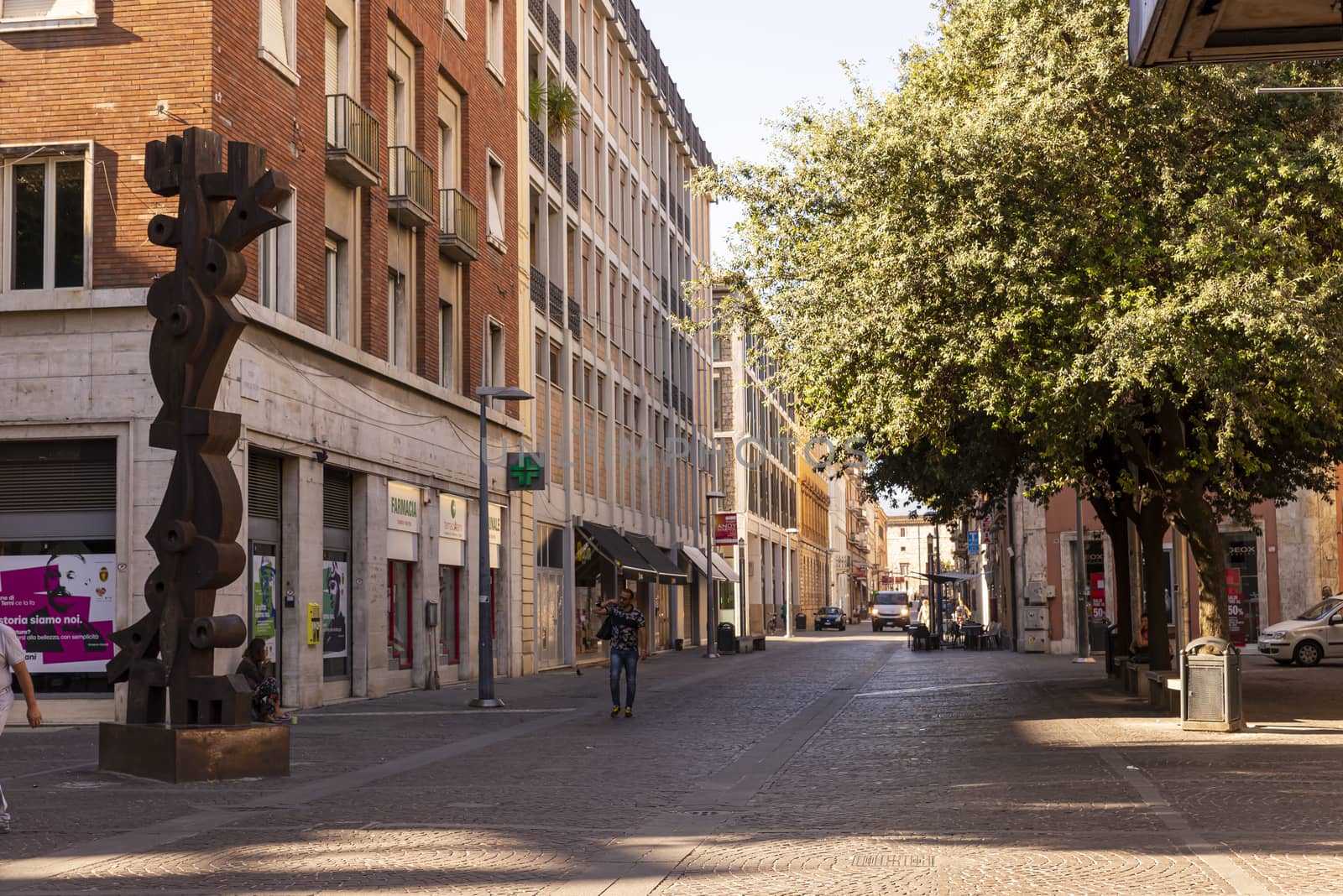 terni,italy august 21 2020:course Cornelio Tacito in the center of Terni