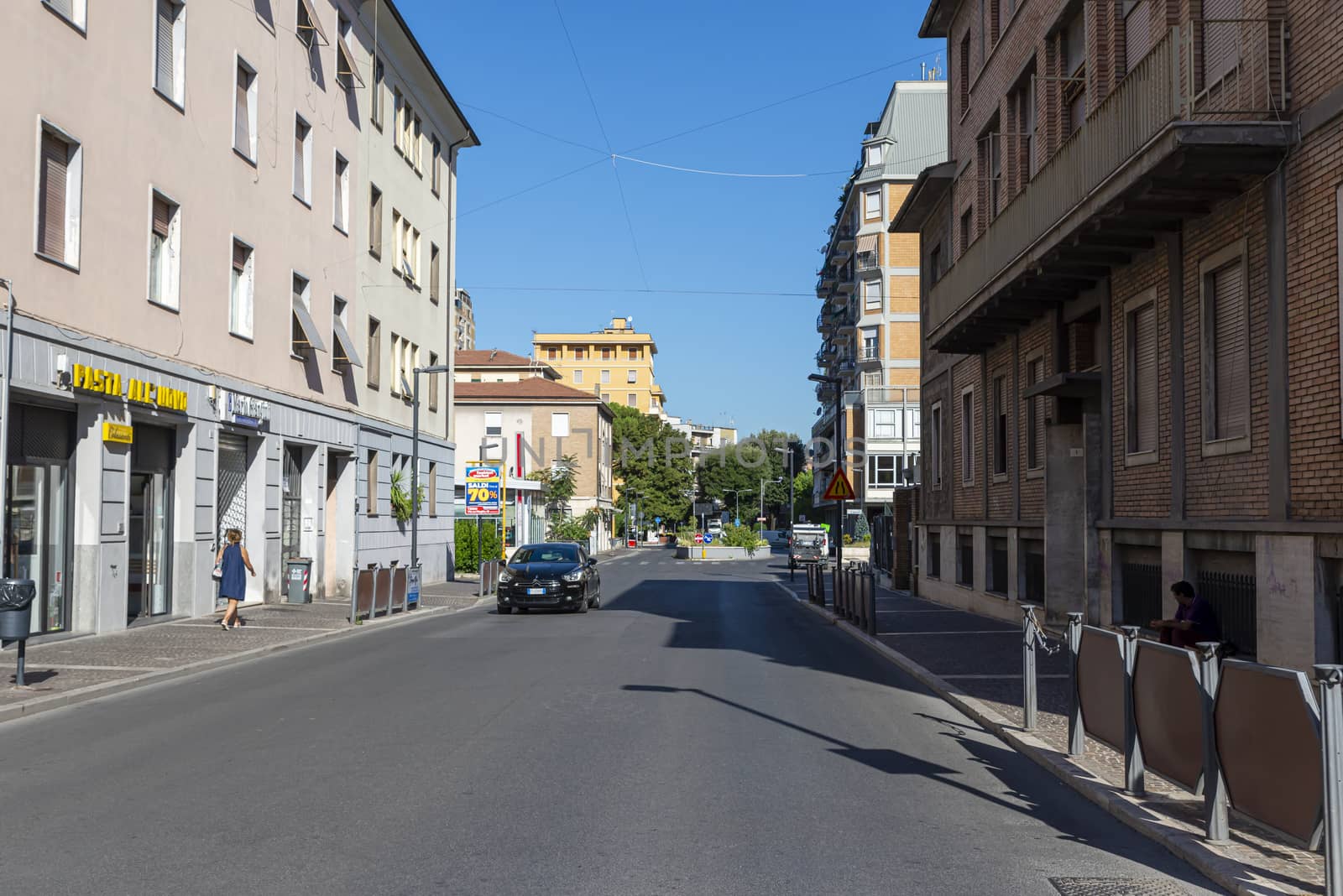 terni,italy august 21 2020:street Istria in the center of Terni