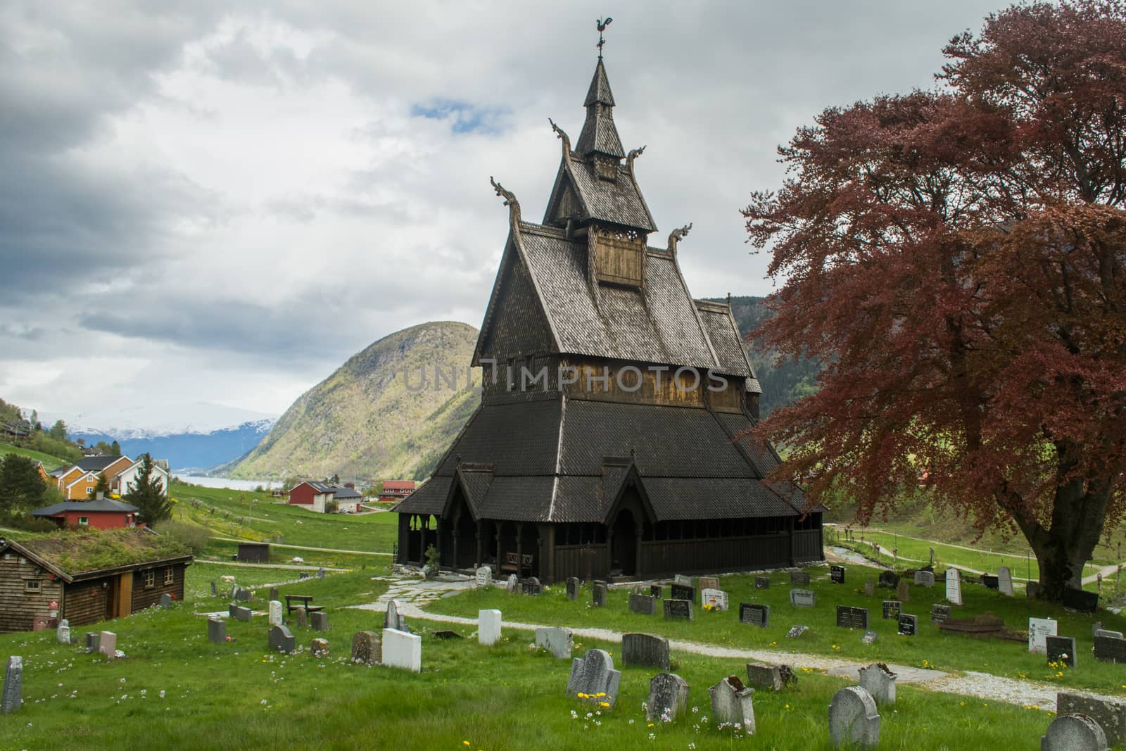 Hopperstad, Norway, May 2014: Old stave church of Hopperstad