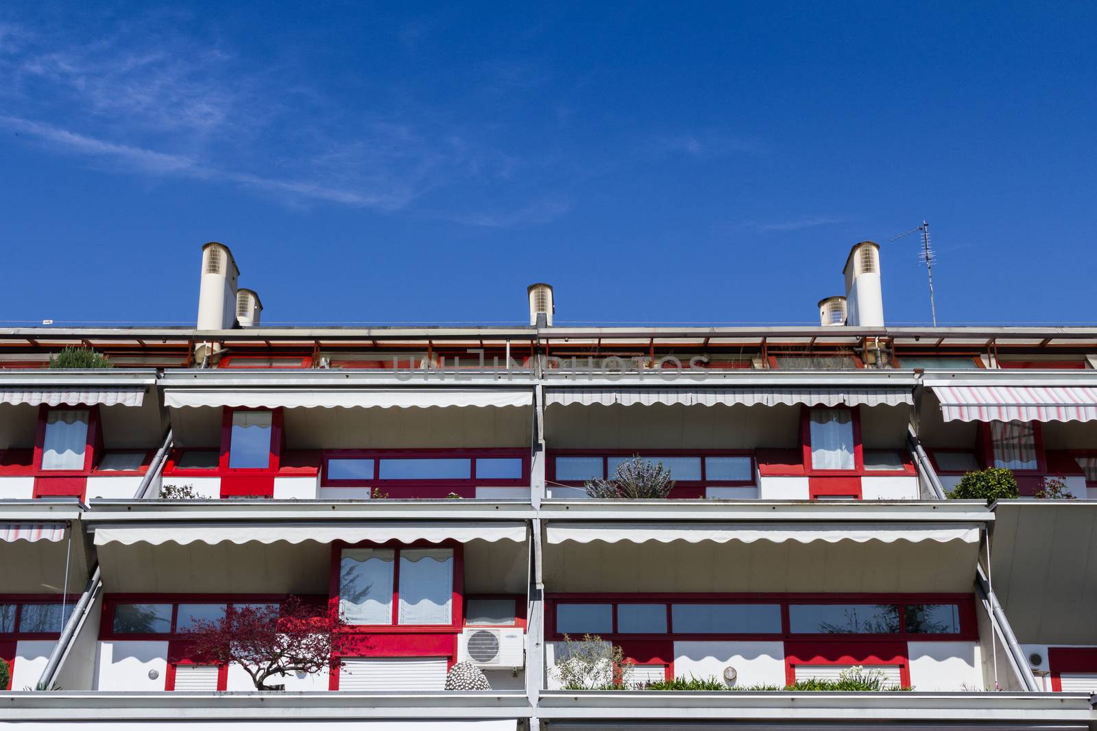 Condominium apartments with a 70's style