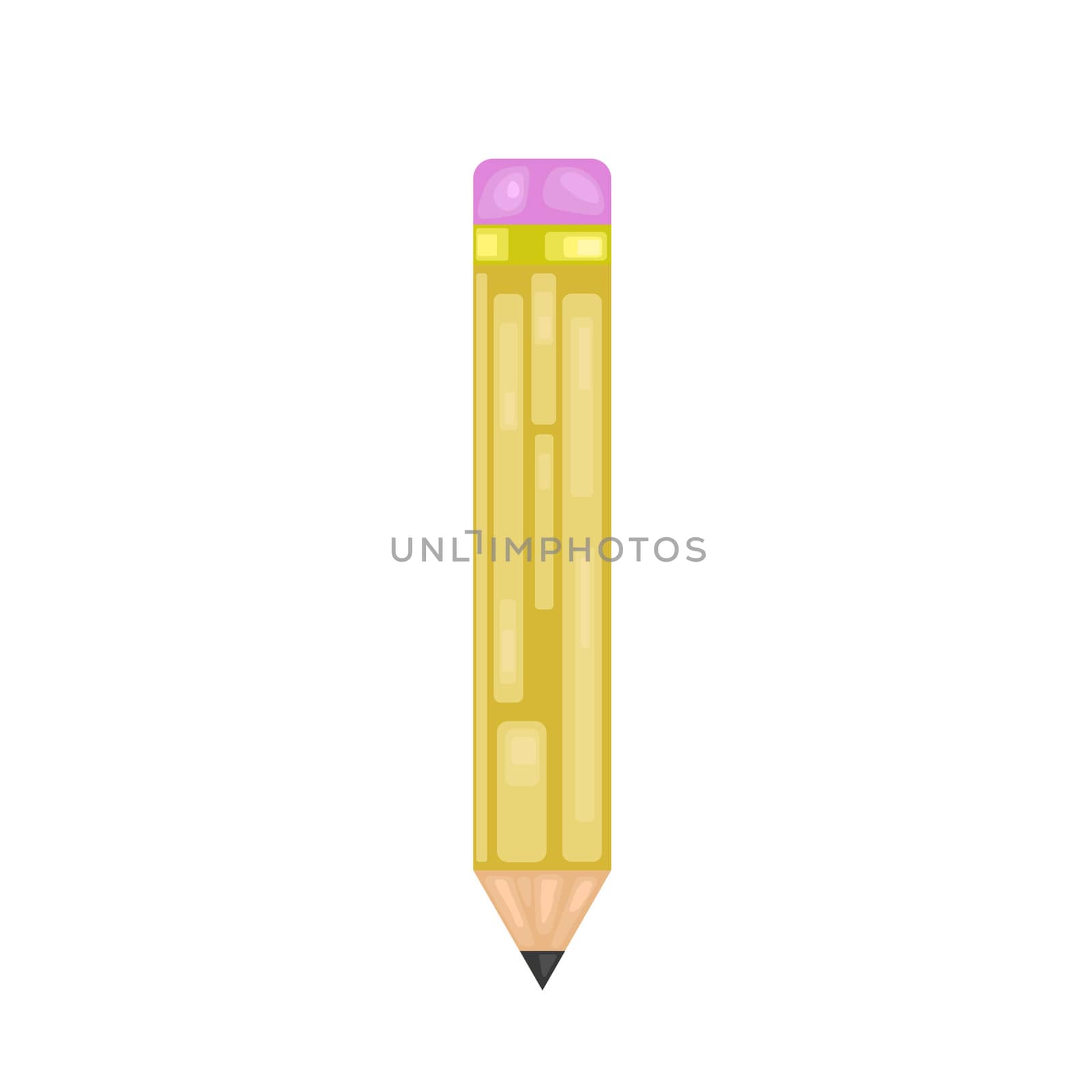 Pencil flat icon - school Pencil symbol. education illustration, stationery drawing tool isolated - sketch sign symbol by zaryov