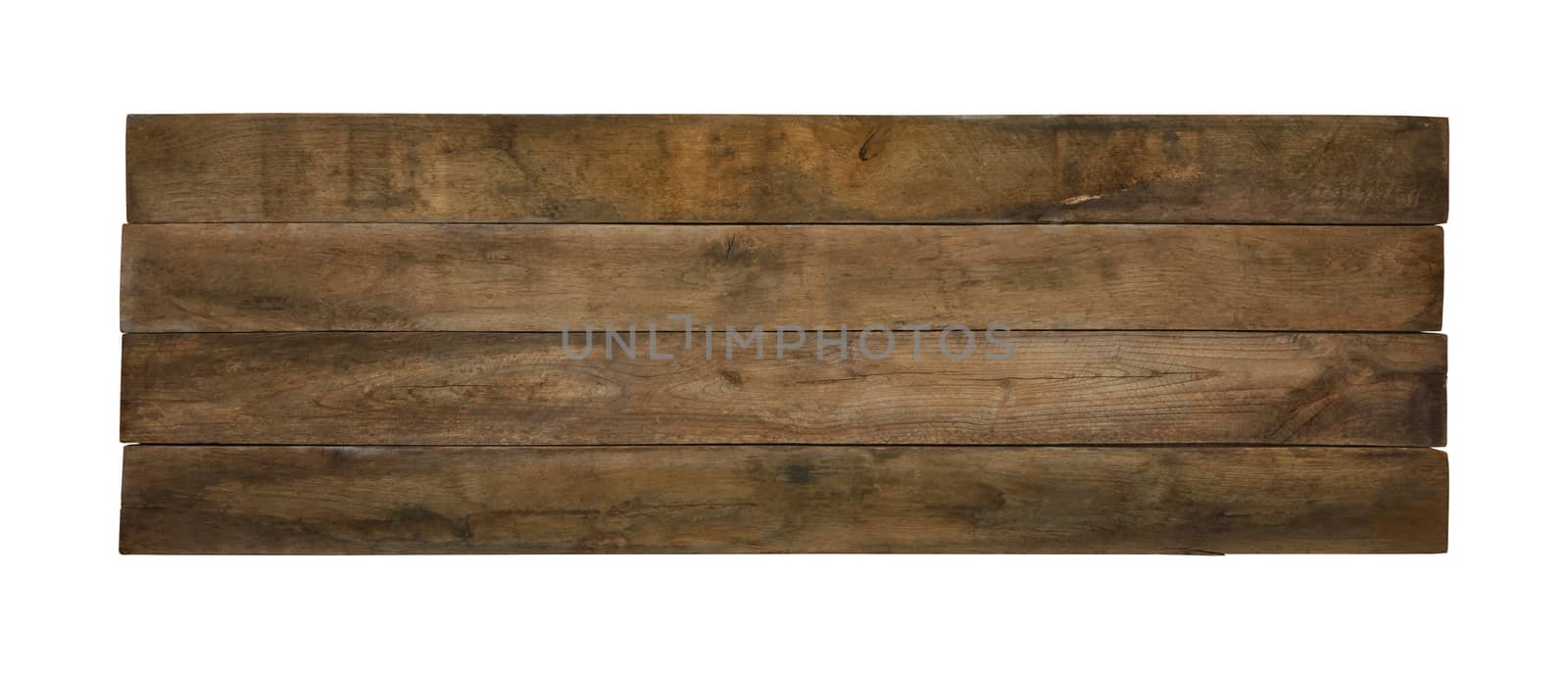 Old weathered wooden board isolated on white by BreakingTheWalls