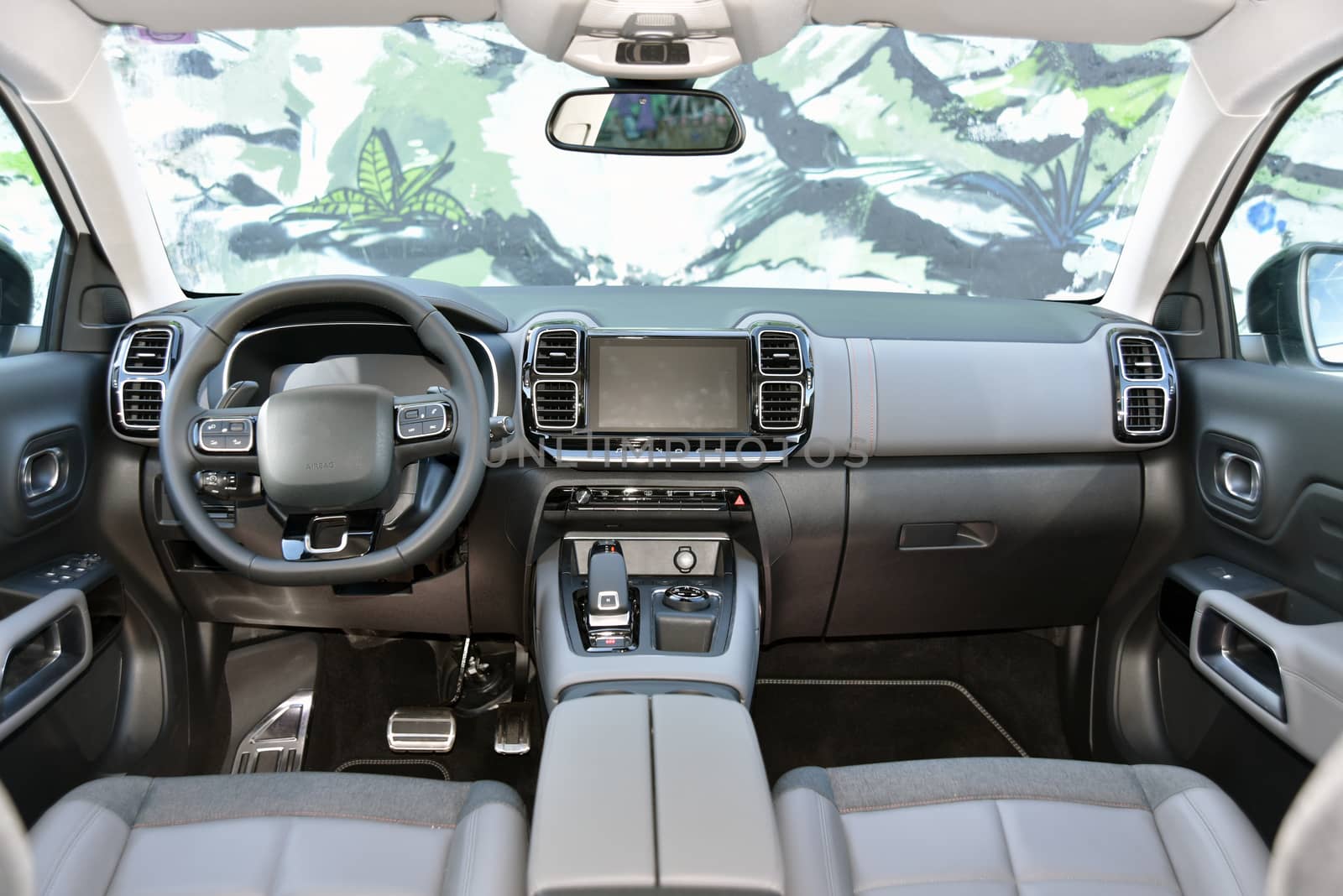 Dashboard of a modern SUV. Interior of a modern SUV. by aselsa