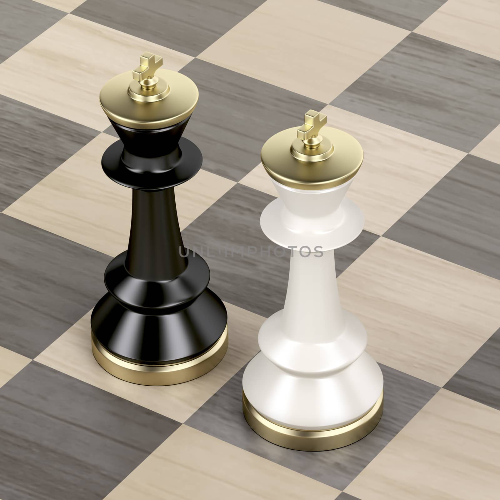 Black and white chess kings by magraphics