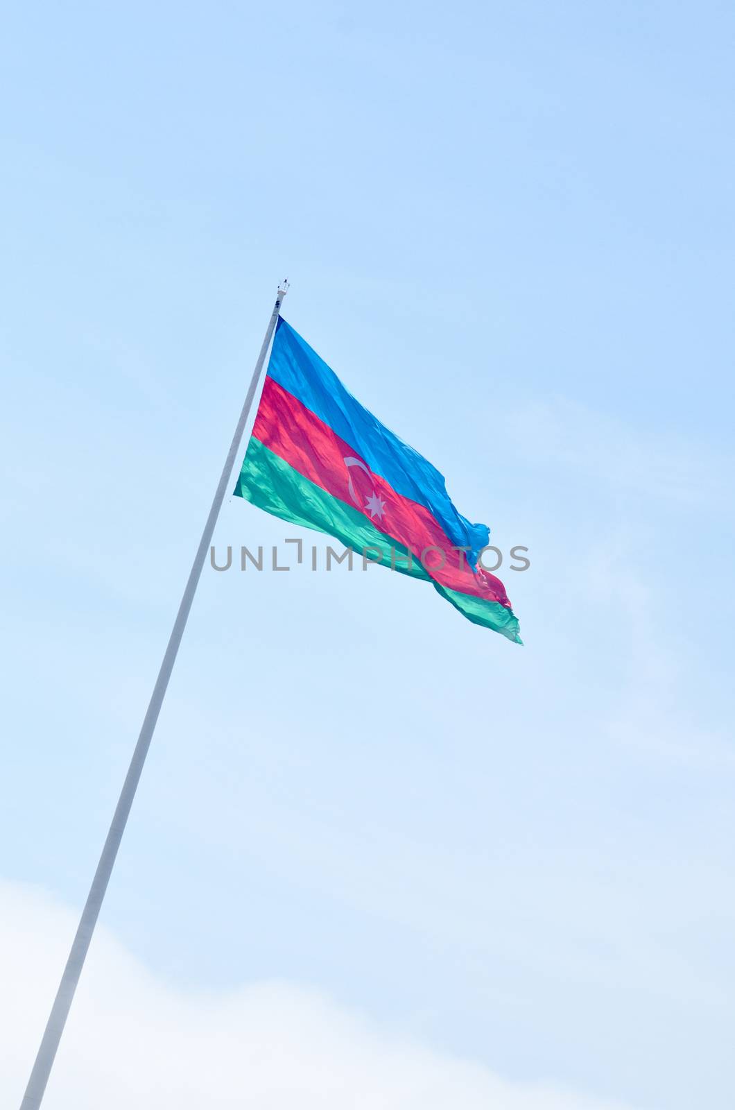The flag of the Republic of Azerbaijan is one of the official st by moviephoto