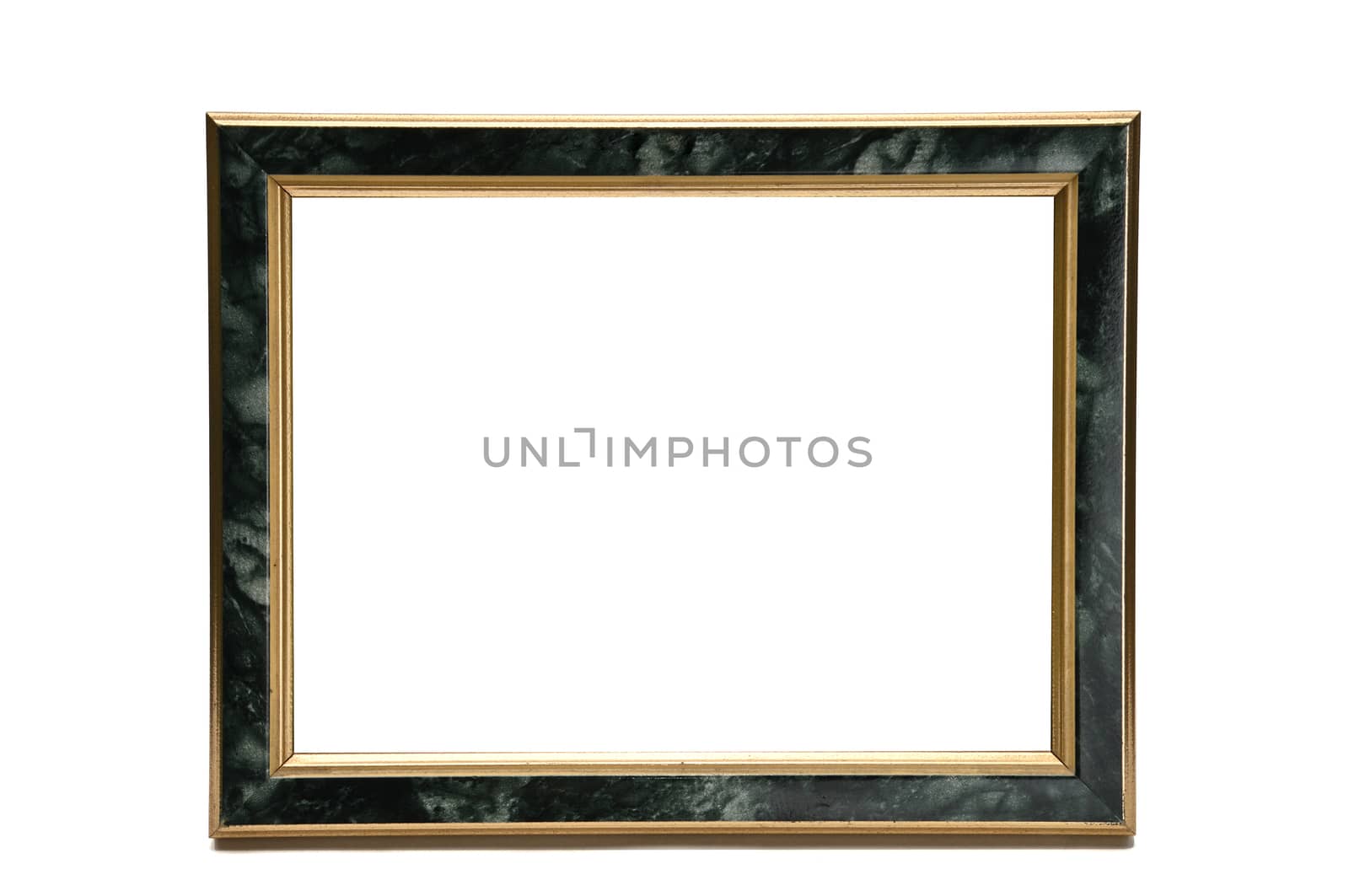 Vintage photo frame with marble effect on an isolated white back by moviephoto