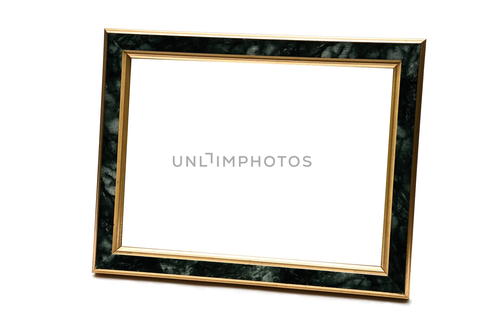 Vintage photo frame with marble effect on an isolated white back by moviephoto