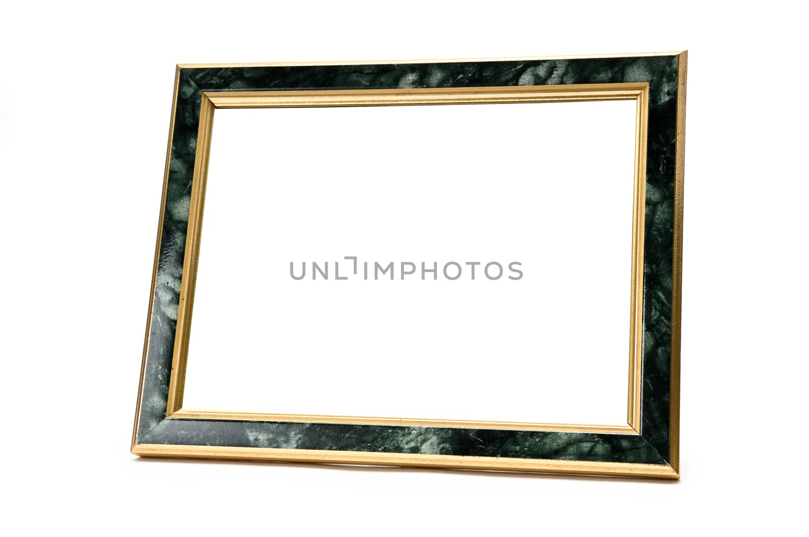 Vintage photo frame with marble effect on an isolated white back by moviephoto